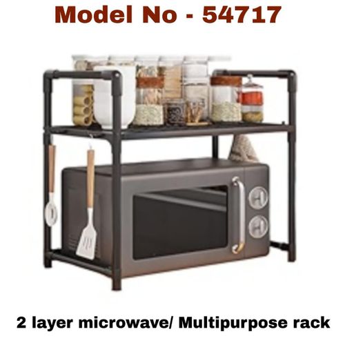 Multipurpose Microwave Organizer – Space-Saving Kitchen Rack, Provides extra storage for spices, utensils, and cookware while securely holding your microwave or oven.
