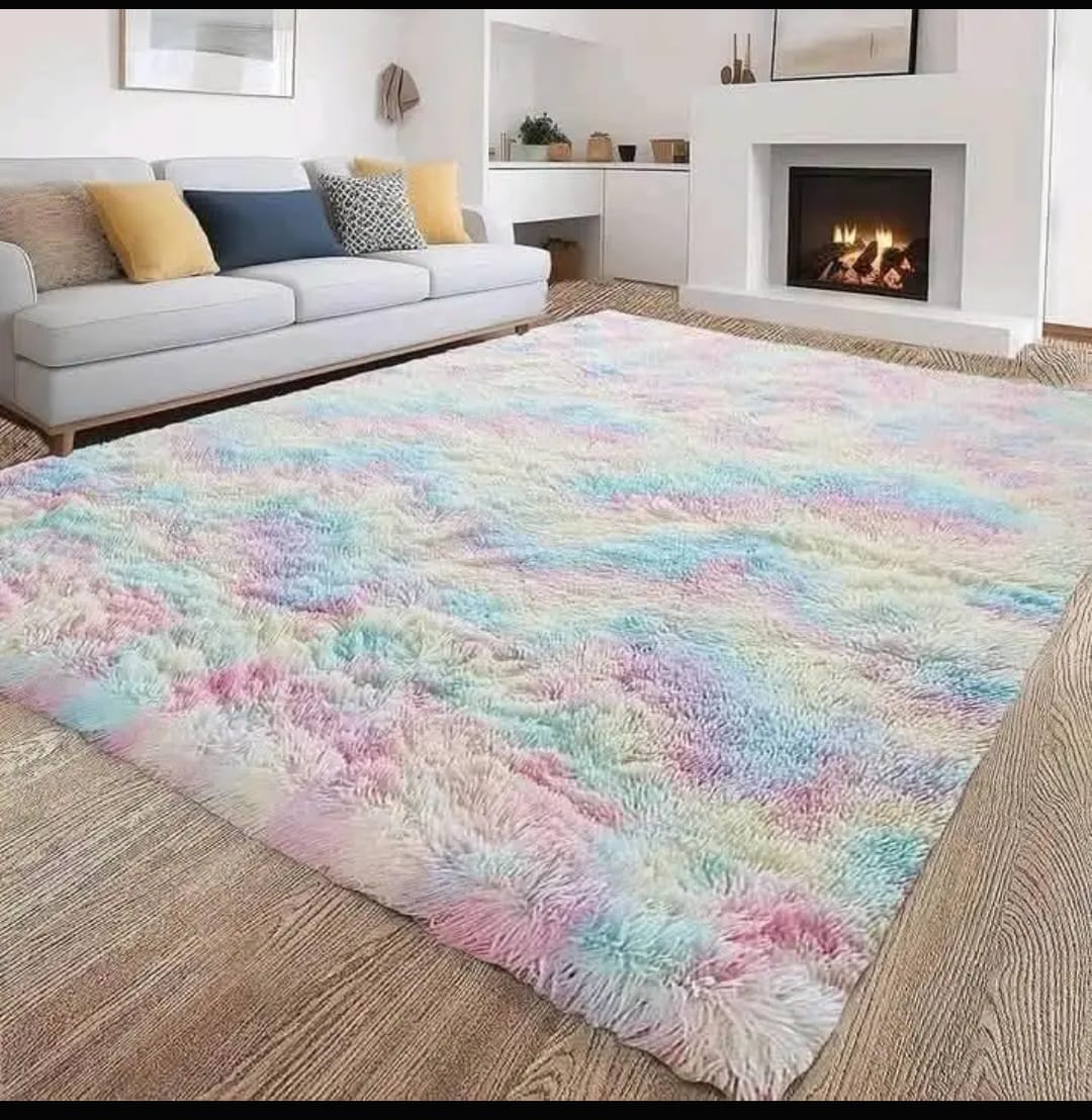 WARM CARPET. 5×8 Fluffy Patched Carpet – Soft Plush Area Rug for Living Room & Bedroom, Ultra-soft fluffy texture for maximum comfort underfoot, Stylish patched design adds a modern, elegant touch.