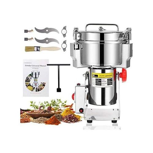 KISIAGI/GRINDER. 500 G ELECTRIC GRINDER - Equipped with a powerful motor (typically 1500–2500W) to grind herbs, grains, and spices into fine powder in seconds.