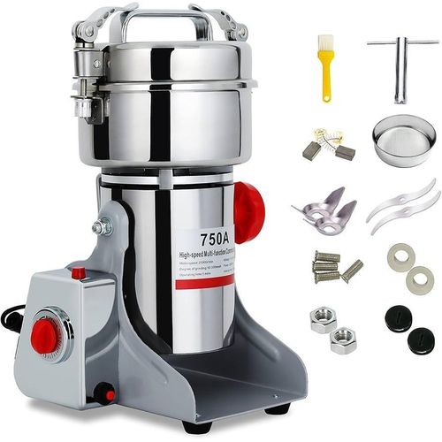 KISIAGI/GRINDER. 500 G ELECTRIC GRINDER - Equipped with a powerful motor (typically 1500–2500W) to grind herbs, grains, and spices into fine powder in seconds.