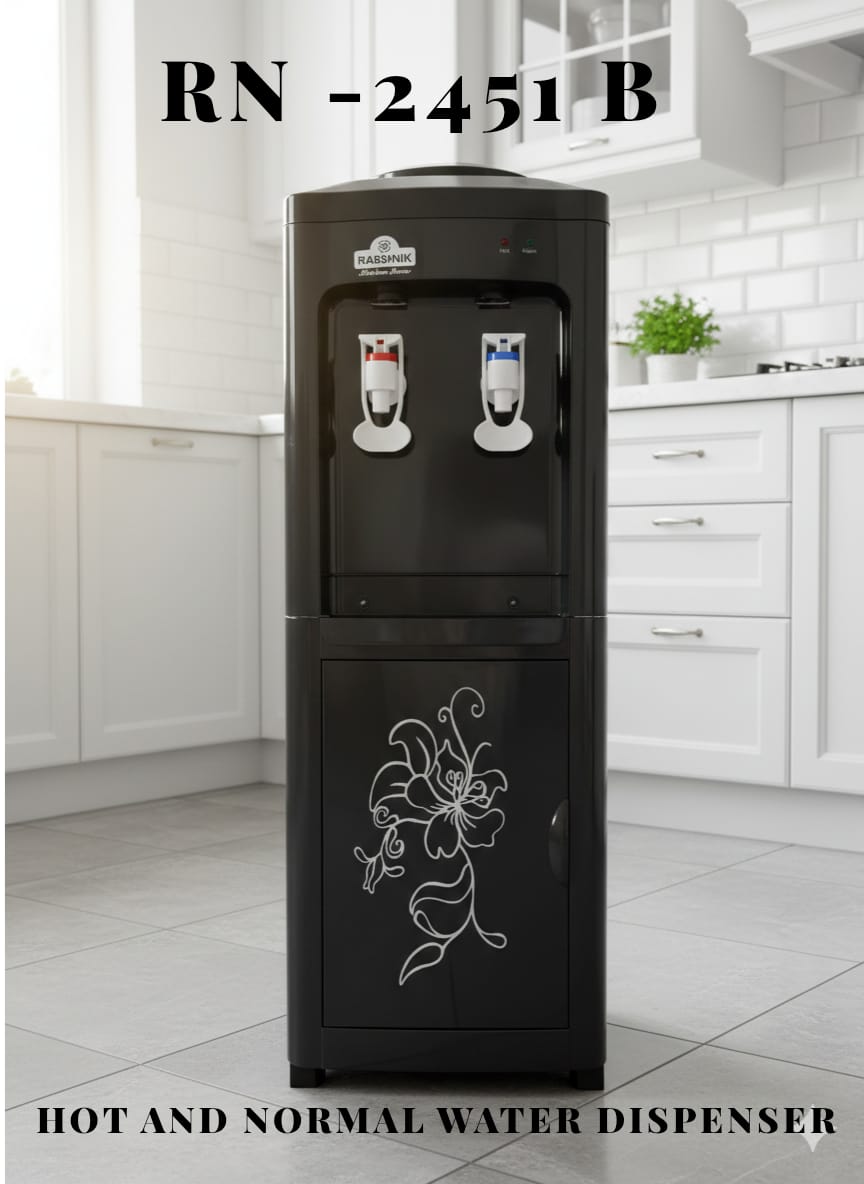 Rashnik Hot and Normal water dispenser - No leakage, Easy to use, No noise, Hot and normal, Durable, Automatic temperature control.