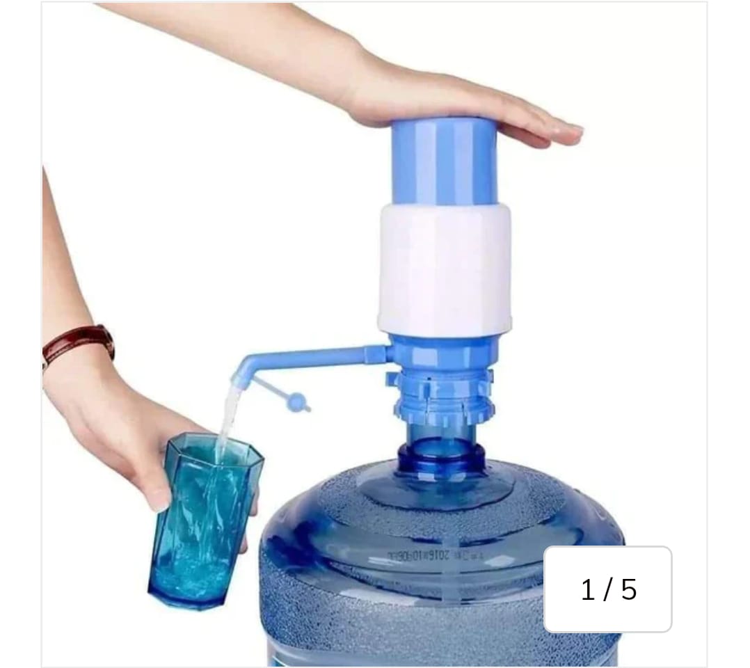 MANUAL DRINKING WATER PUMP - Used for pumping water from water dispenser at ease, Fits most standard water bottle sizes, Features easy operation, just press pump head .