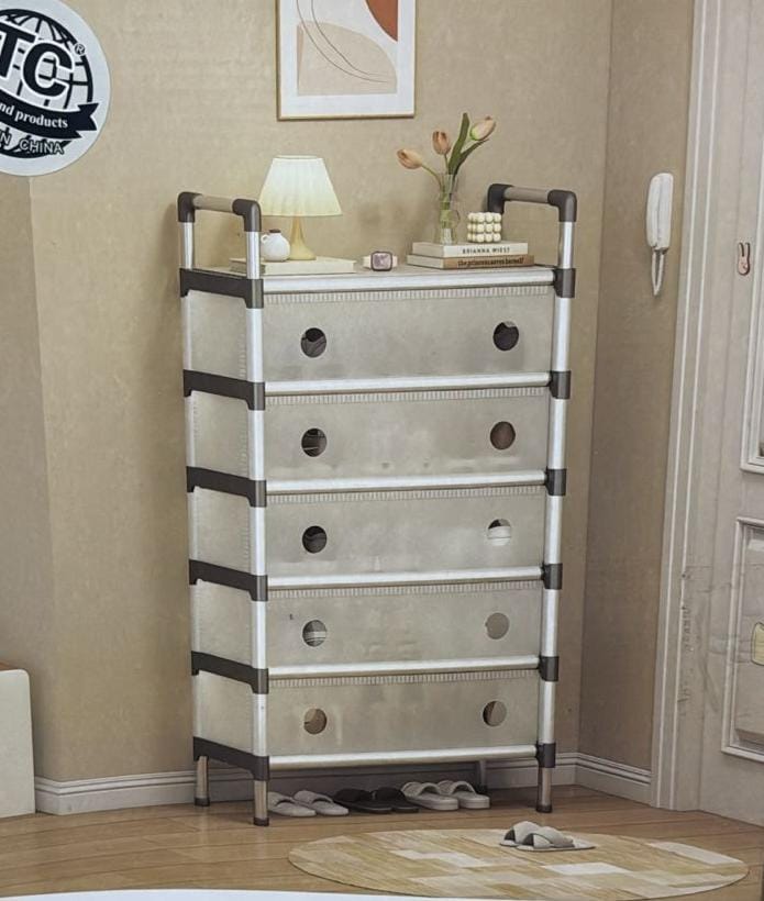6 LAYER ENCLOSED SHOE RACK/ ORGANIZER - Durable, Affordable, Perfect for you, Extra storage space, Portable .