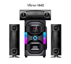 VITRON V645 3.1 CH MULTIMEDIA SPEAKER SYSTEM WITH REMOTE CONTROL - Remote, 10000w P.M.P.O, Bluetooth, Aux/Digital FM ready, USB Support, Sd card .