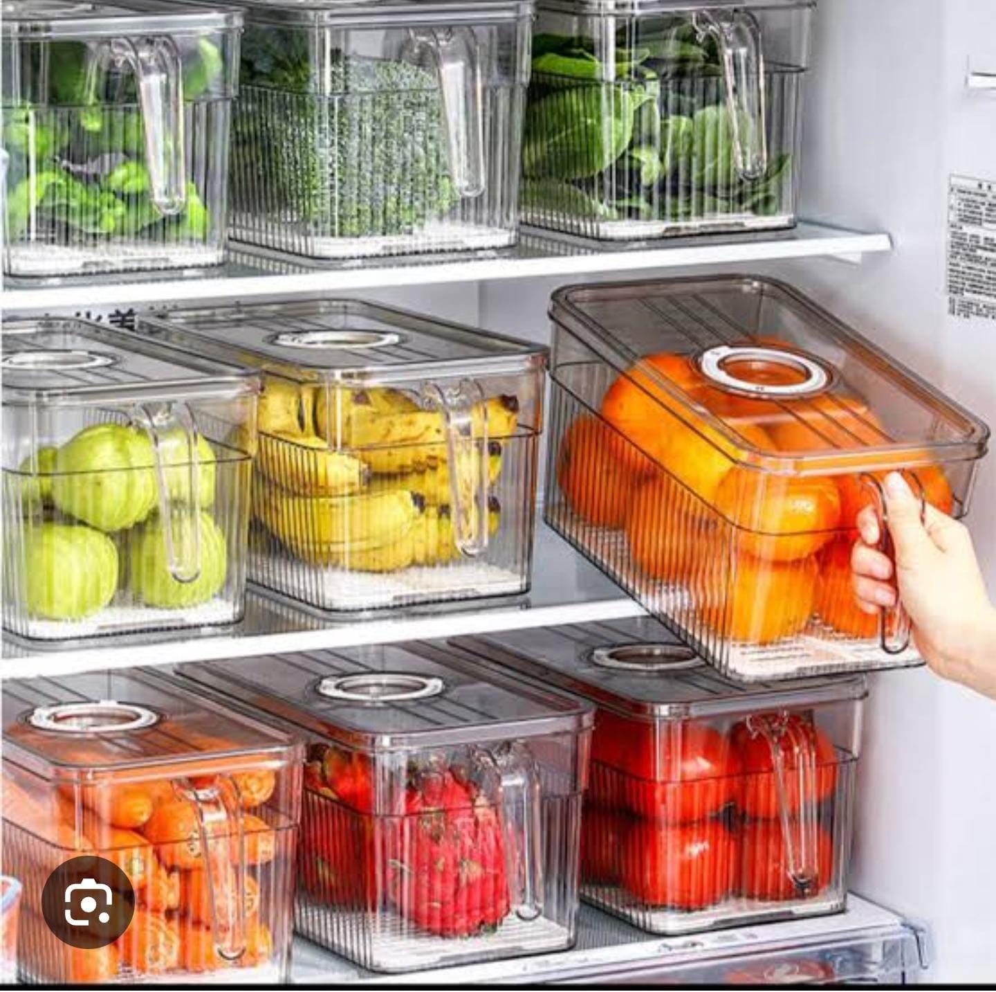 Acrylic Fridge Container /Cereal Storage Container - High quality, Perfect for kitchen food storage, Dishwasher safe, Prevent unpleasant odor in the refrigerator.