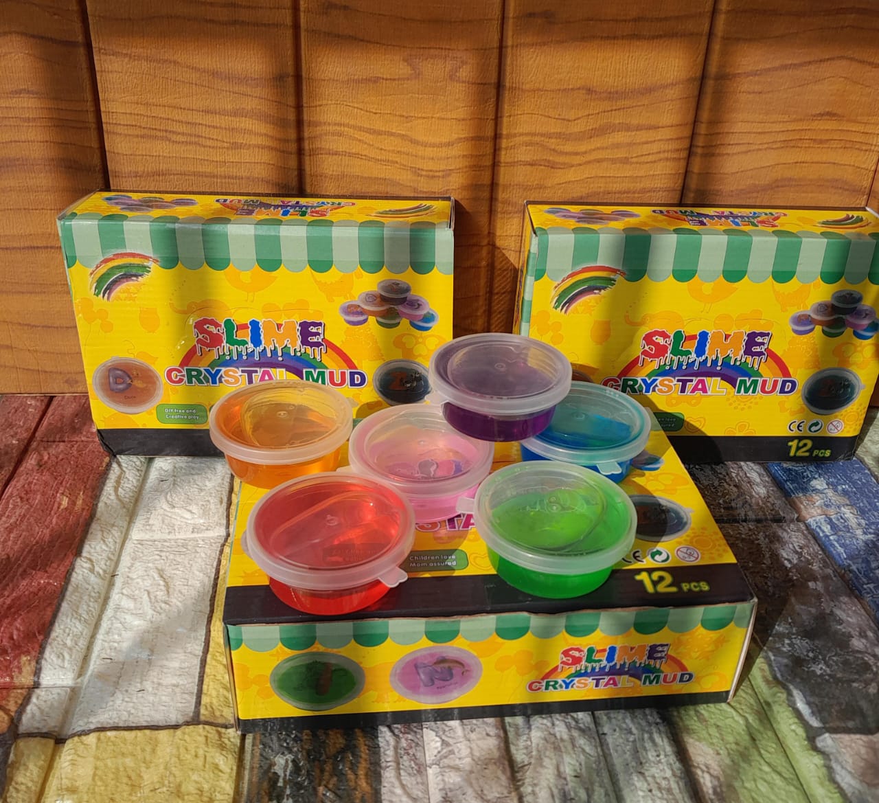 12 PCS SET OF SLIME CRYSTAL MUD - Thanks to its enchanting appearance, Delightfully malleable texture,It's one of the most popular toys amongst children.