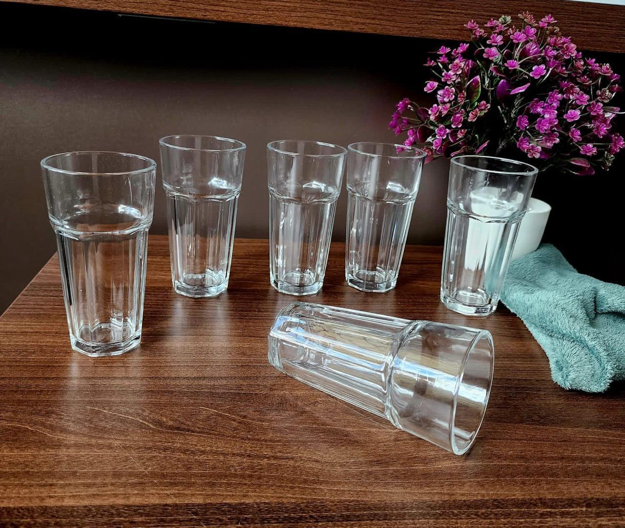 12 PCS OF LONG DRINKING WATER GLASSES - Light weight, Durable, Easy To Use.