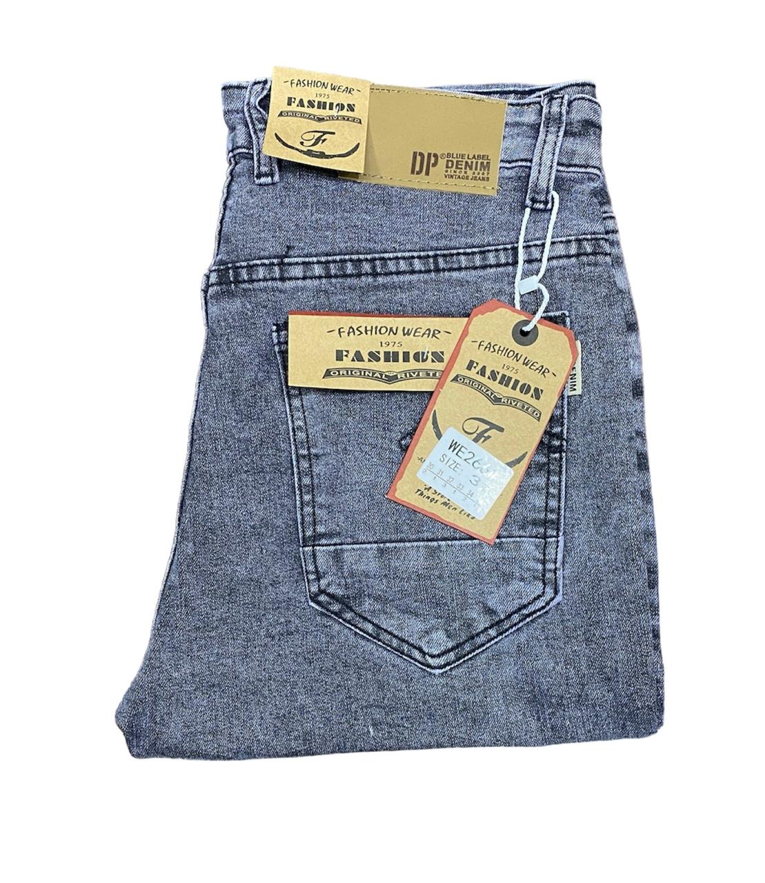 FASHION WEAR MEN'S DENIM JEANS TROUSERS (GREY) - Men Casual jeans Pants Business Wear, Flat Front Twill Cotton Slacks Slim Fit Pants, High Quality Stretched Twill denim Fabric.
