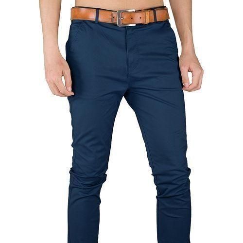 Soft Khaki Men's Trouser Stretch Slim Fit Casual - (Navy Blue) Men Casual Chino Khakis Pants Business Wear, Flat Front Twill Cotton Slacks Slim Fit Pants, High Quality Stretched Twill Cotton Fabric.