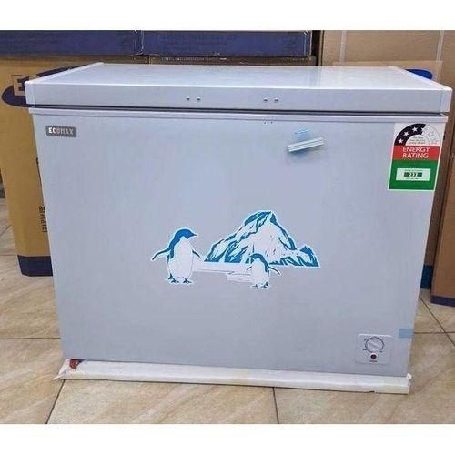ECOMAX 219 L LARGE CAPACITY CHEST FREEZER - With direct cool technology, the product remains fresh and frozen even at times of power cuts for as long as 12 hours. Anodized stucco aluminium material.