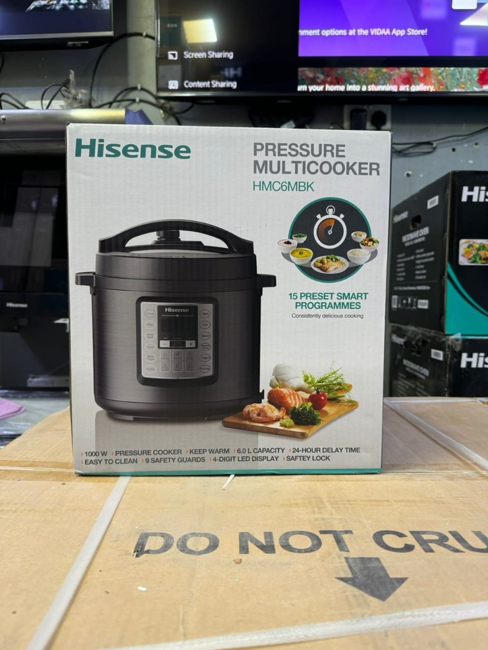 Hisense 6L 6‑in‑1 Multi‑Function Pressure Cooker – Fast, Safe & Versatile, From tender stews to fluffy rice, this versatile kitchen essential combines six cooking modes in one compact appliance.