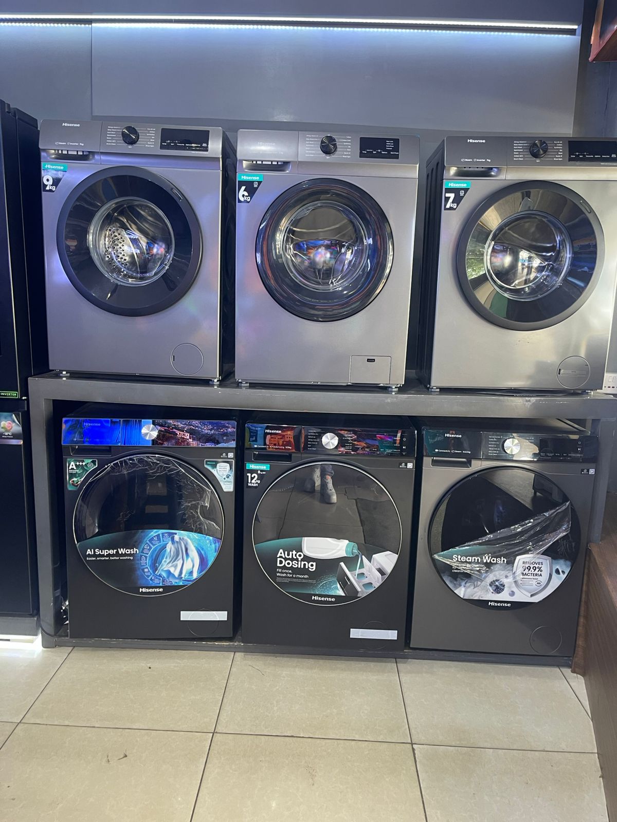 Hisense 10/6 kg Front Load Washer Dryer – Efficient Wash & Dry in One,  perfect for families, Front Load Design, energy‑efficient & gentle on clothes.