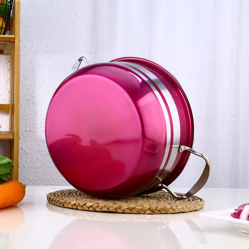 [NEW ARRIVALS]  HOMART C.Pots 8PCS Colorless  Stainless Steel Cookware Set  Cooking Pots Large Capacity Capable of Simmering a Whole Chicken Multi-Size (20/22/24/26cm 4pcs Pots+4pcs Pot Covers )