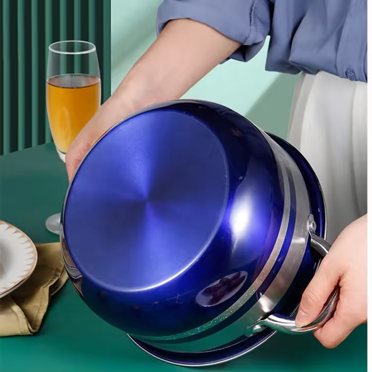 [NEW ARRIVALS]  HOMART C.Pots 8PCS Colorless  Stainless Steel Cookware Set  Cooking Pots Large Capacity Capable of Simmering a Whole Chicken Multi-Size (20/22/24/26cm 4pcs Pots+4pcs Pot Covers )