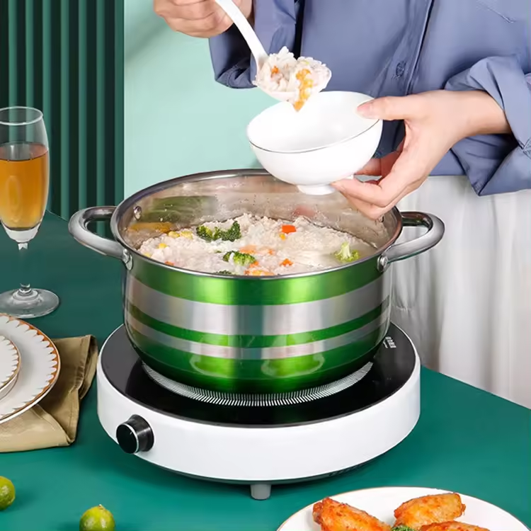 [NEW ARRIVALS]  HOMART C.Pots 8PCS Colorless  Stainless Steel Cookware Set  Cooking Pots Large Capacity Capable of Simmering a Whole Chicken Multi-Size (20/22/24/26cm 4pcs Pots+4pcs Pot Covers )