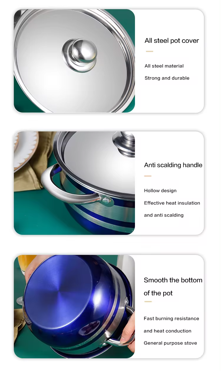 [NEW ARRIVALS]  HOMART C.Pots 8PCS Colorless  Stainless Steel Cookware Set  Cooking Pots Large Capacity Capable of Simmering a Whole Chicken Multi-Size (20/22/24/26cm 4pcs Pots+4pcs Pot Covers )