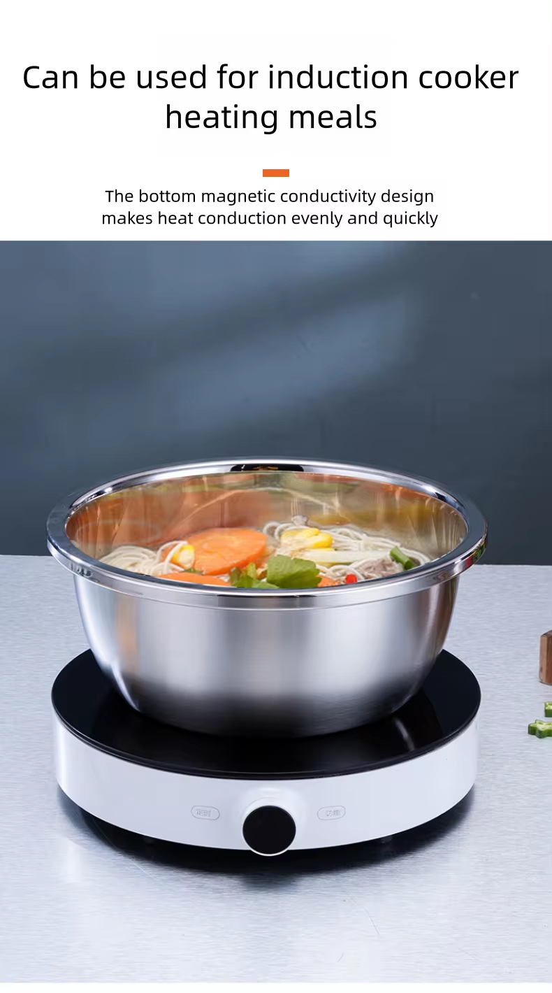 HOMART Pots-S High Quality Multifactional silver Cooking pots Cookware 10 pcs 18/20/22/24/26cm( 5pcsPots + 5pcs  lids )