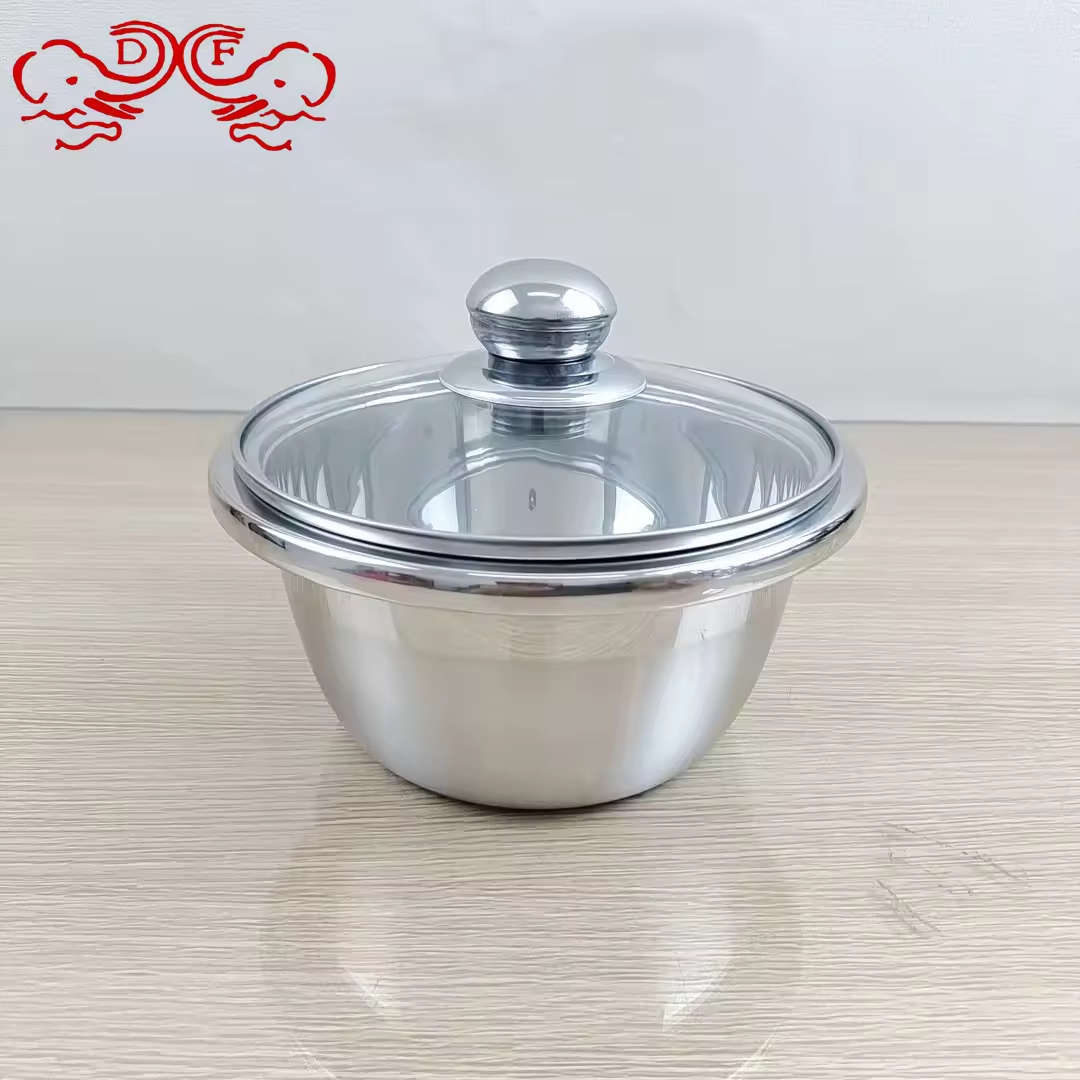 HOMART Pots-S High Quality Multifactional silver Cooking pots Cookware 10 pcs 18/20/22/24/26cm( 5pcsPots + 5pcs  lids )