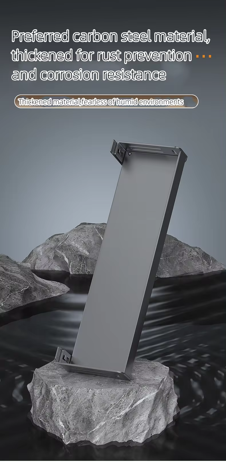 Homart KR-SR-001 2 Shelves and 4 rods kitchen Wall shelve  No Drilling with Rods Aluminium Kitchen Holder Kitchen Hook Rack Kitchen Aid Hanging Rac