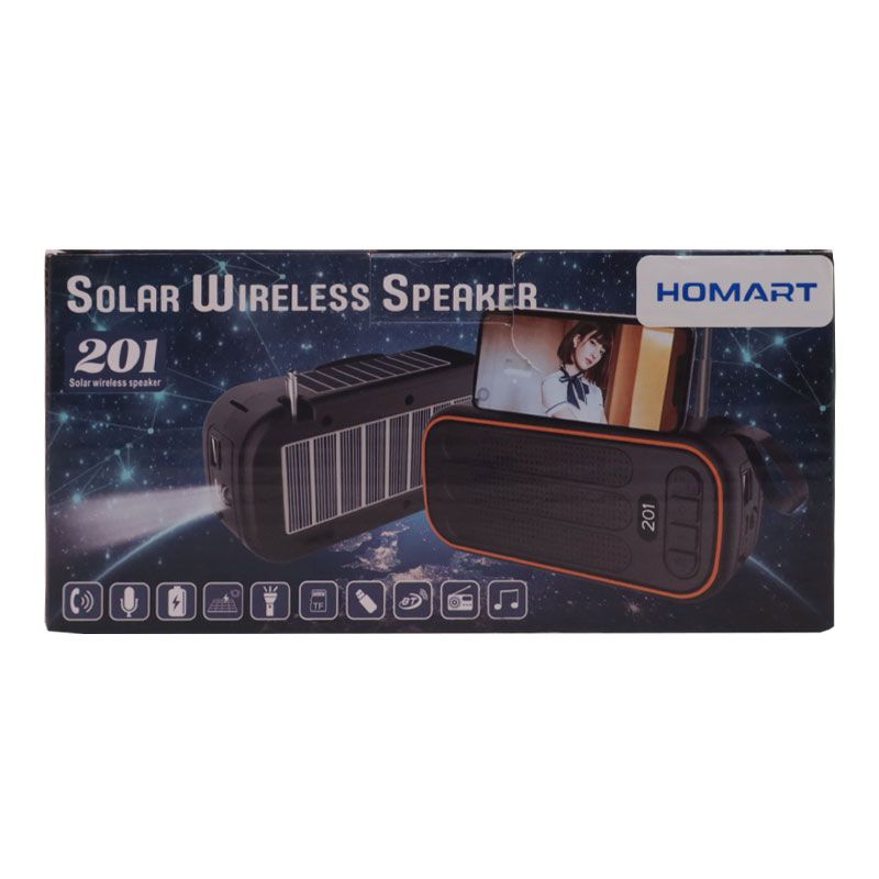 【 Promotion 】 HOMART BS-3 dual solar Bluetooth flashlight speaker with TF/USB/FM flashlight charging, Bluetooth music playback, Bluetooth calls, remote access to 10M