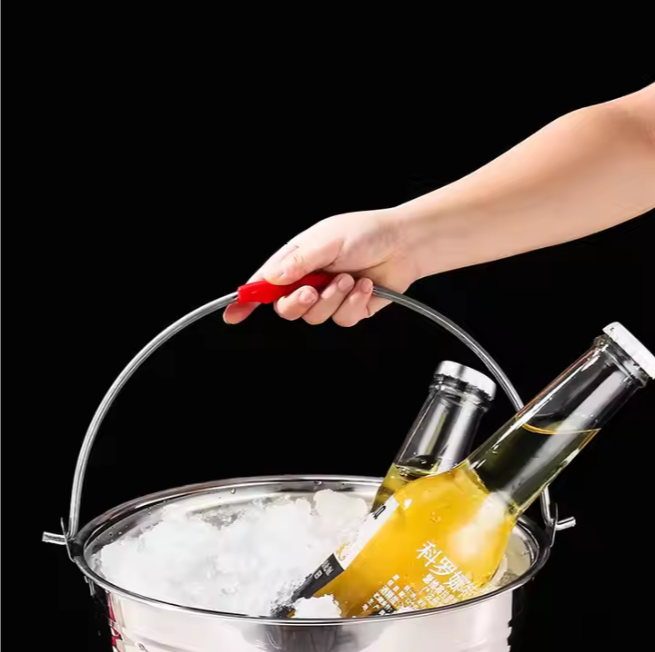 High Quality Multifunctional Stainless Steel Kitchen WCT Cooking  Water Bucket  Ice Bucket Wine Cooler Milk Bucket  With Knob 28CM, 32CM , 34CM ,36 CM
