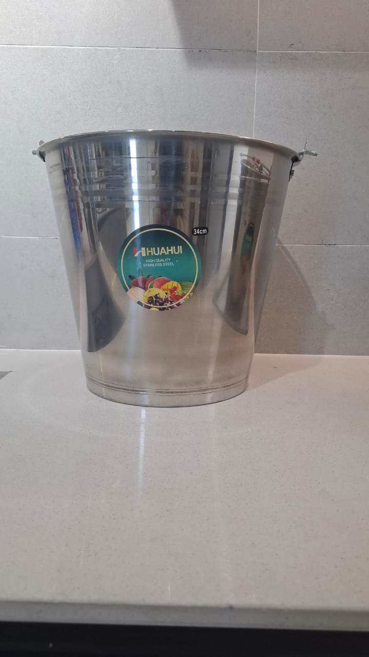High Quality Multifunctional Stainless Steel Kitchen WCT Cooking  Water Bucket  Ice Bucket Wine Cooler Milk Bucket  With Knob 28CM, 32CM , 34CM ,36 CM