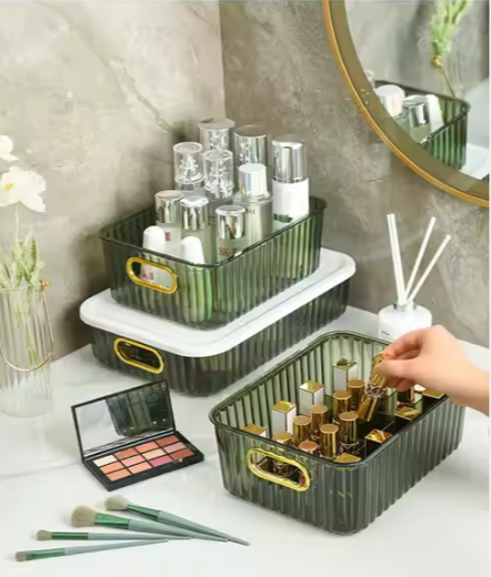 Elegant Multifunctional Homart Household Kitchen pantry organizer Fridge Make Up  Pet Storage box with Handle And Lid