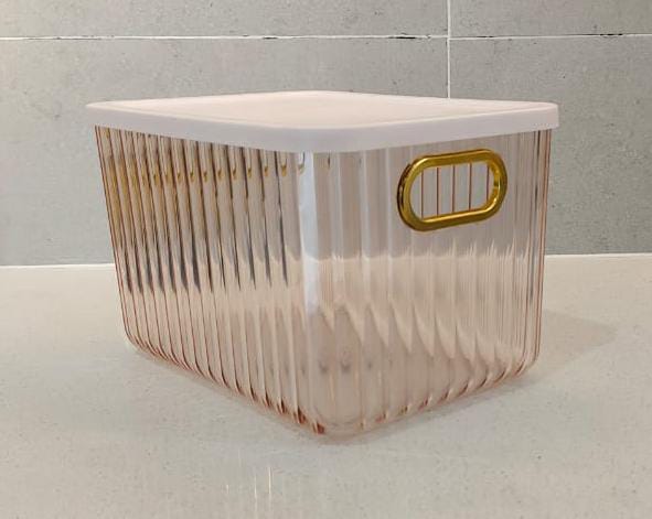 Elegant Multifunctional Homart Household Kitchen pantry organizer Fridge Make Up  Pet Storage box with Handle And Lid