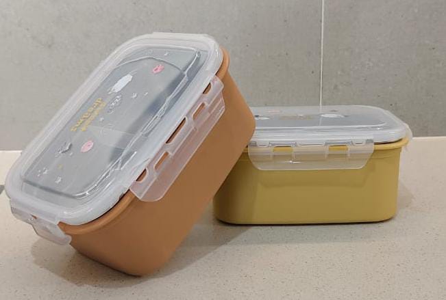 Eco-friendly Lunch Box  Food Storage Container 6769 Stainless Steel Heated School Lunchbox With Spoon And  Lids For Kid Children Adult