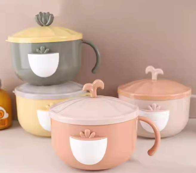 Eco-Friendly Portable Ramen/ Noodle Kitchen Homart  Bowl With Spoon QY-6765
