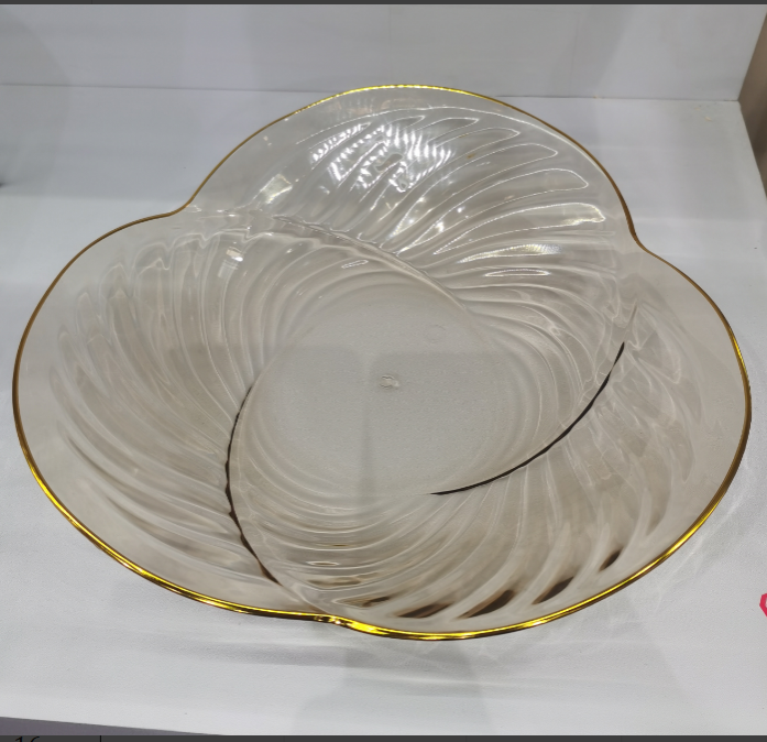 New Luxury Crystal Display Tray Salad  Serving Decoration Dry Snacks QY 6061(1152)Candy Fruit Plate Storage Containers