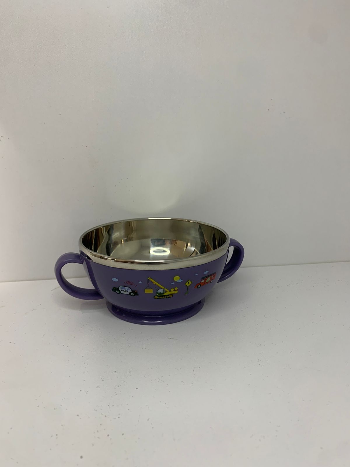 High Quality baby feeding Homart Double Wall Insulated Stainless Steel children's plate With Feeding Spoon  household bowl for Kindergarten 6754