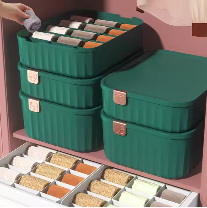 Hot selling Homart Household One Piece Storage  Organizer Underwear organizer Snack Household storage containers 6359