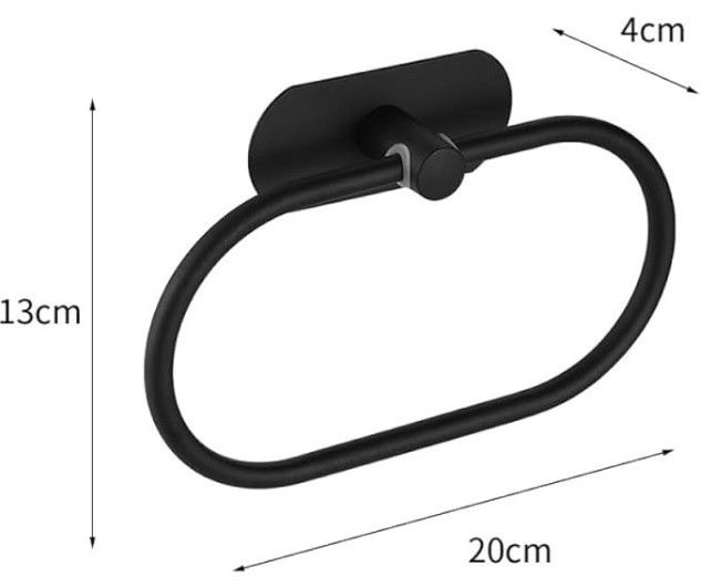 Self Adhesive Towel Ring, Brushed Gold Adhesive Hand Towel Holder Stainless Steel Oval Hand Towel Ring No Drilling Modern Hand Towel Hanger for Bathroom Kitchen Accessories