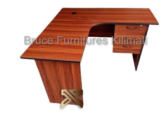 4FT Square L Shaped Office And Study Desks - Brown