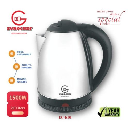 Electric Kettle. KILLMALL WEEKENDS OFFER WHOLASALE PRICES ONLY DONT BE LEFT OUT. Eurochef Automatic Shut Off Stainless Electric Water Heater Kettle Boiling Jug -360 Swivel, Cordless, 2L.RECOMMENDED