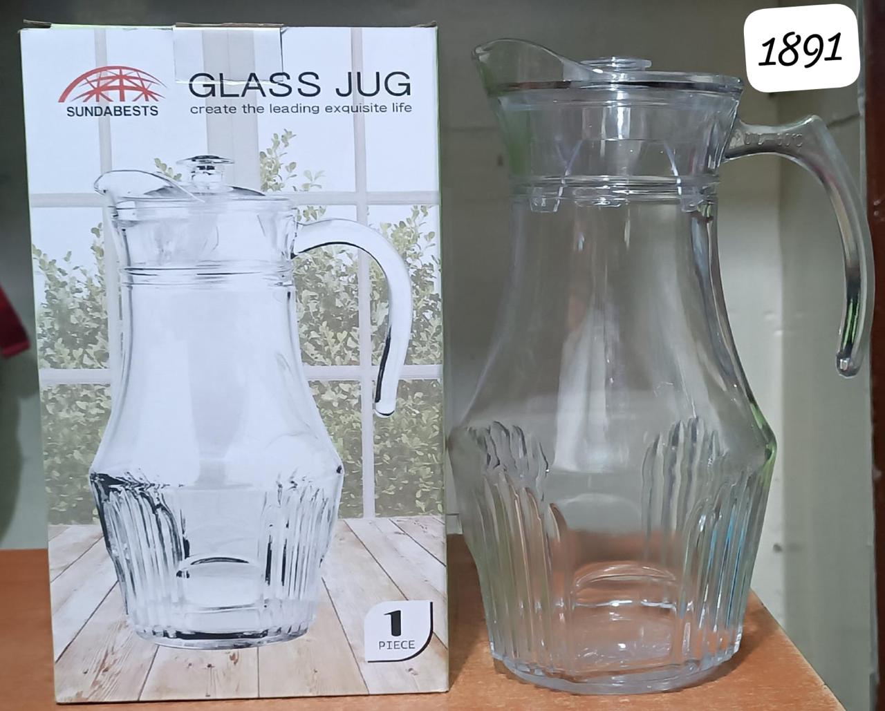 1.8 L glass water jur The Glass Jug Set for Dining Table are Stylish, strong, durable, and a nice addition to any situation. Give them as a gift to your family and friends, Bring them as a special hou