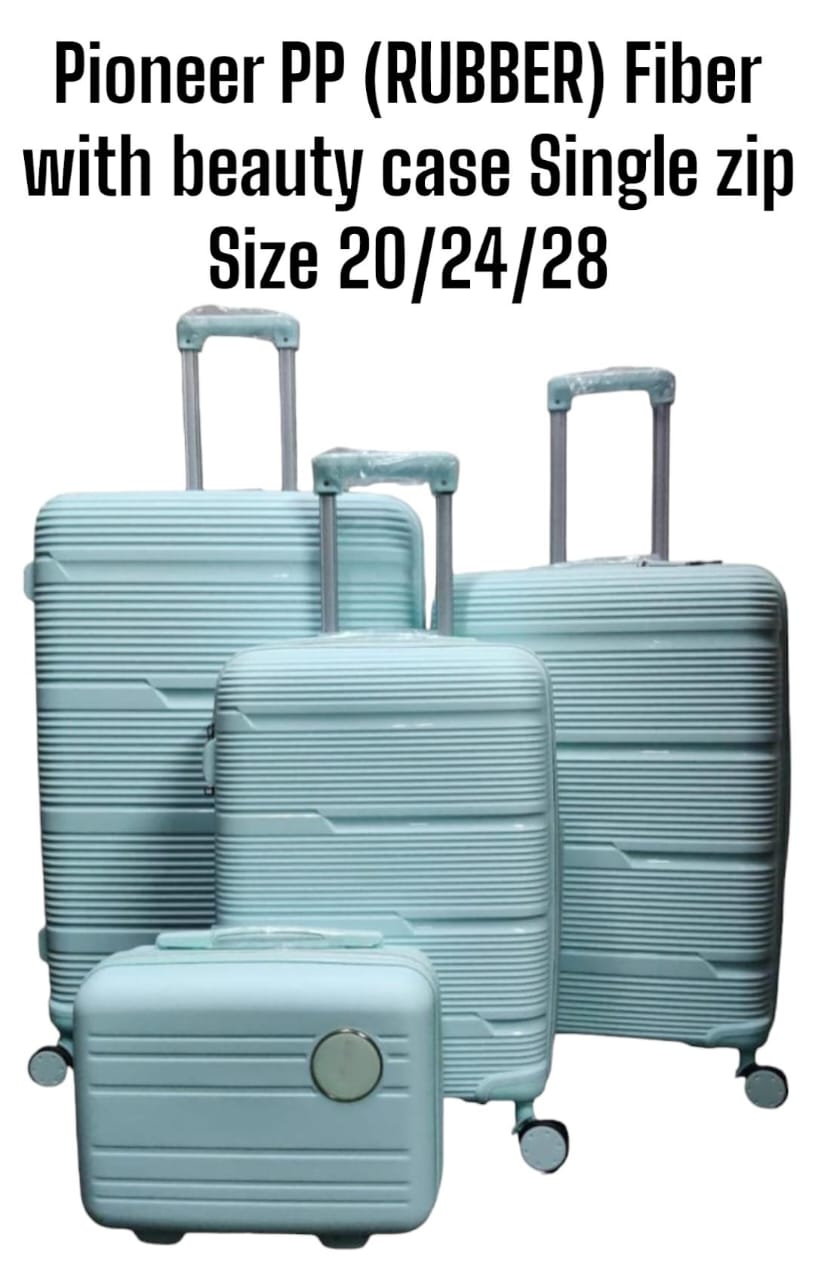 pioneer pp rubber fiber with beauty case with zip size 20/24/28