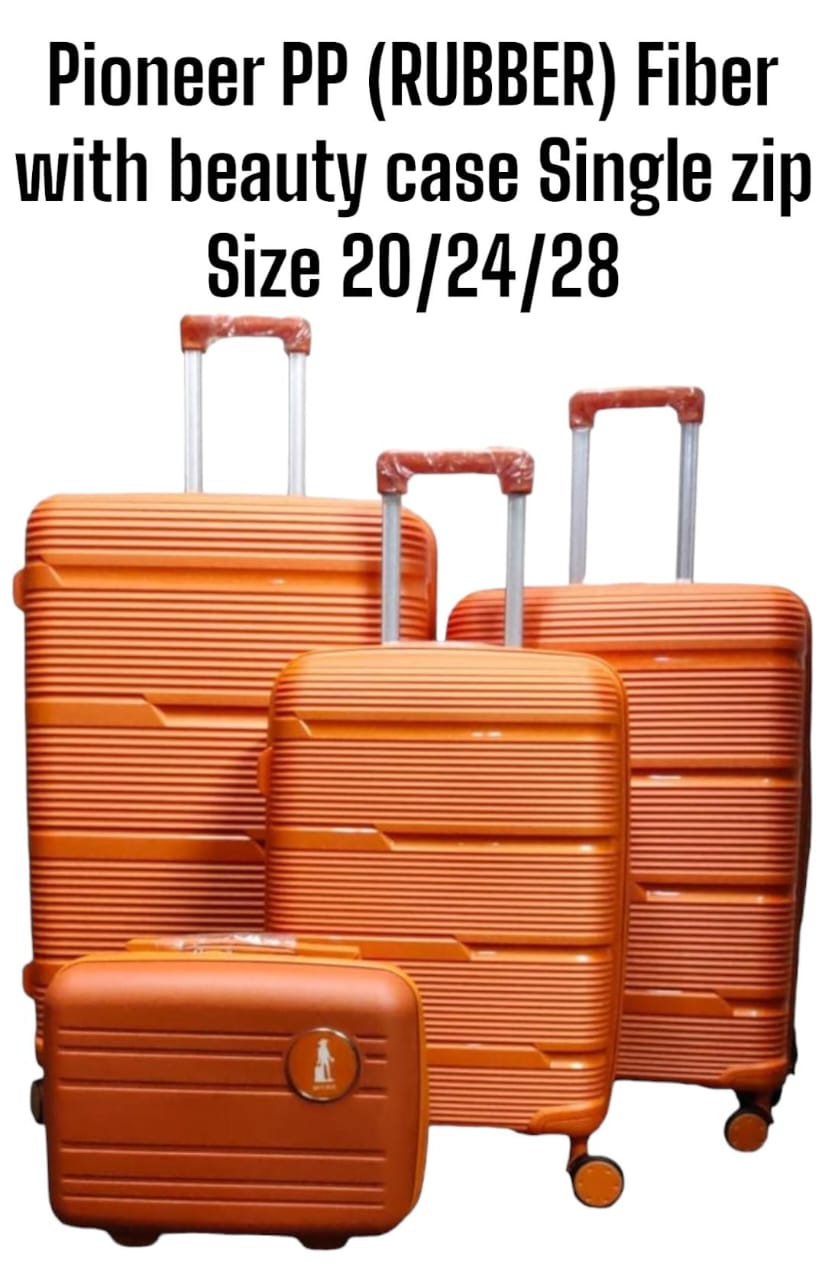 pioneer pp rubber fiber with beauty case with zip size 20/24/28