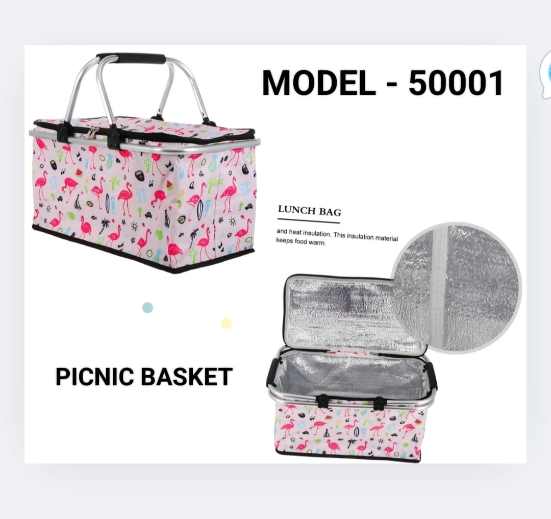 Camping ,picnic , lunch bag.  The inner layer is made of aluminium foil (food-grade and with low thermal conductivity), which is highly insulating and keeps your food hot and cold for longer.