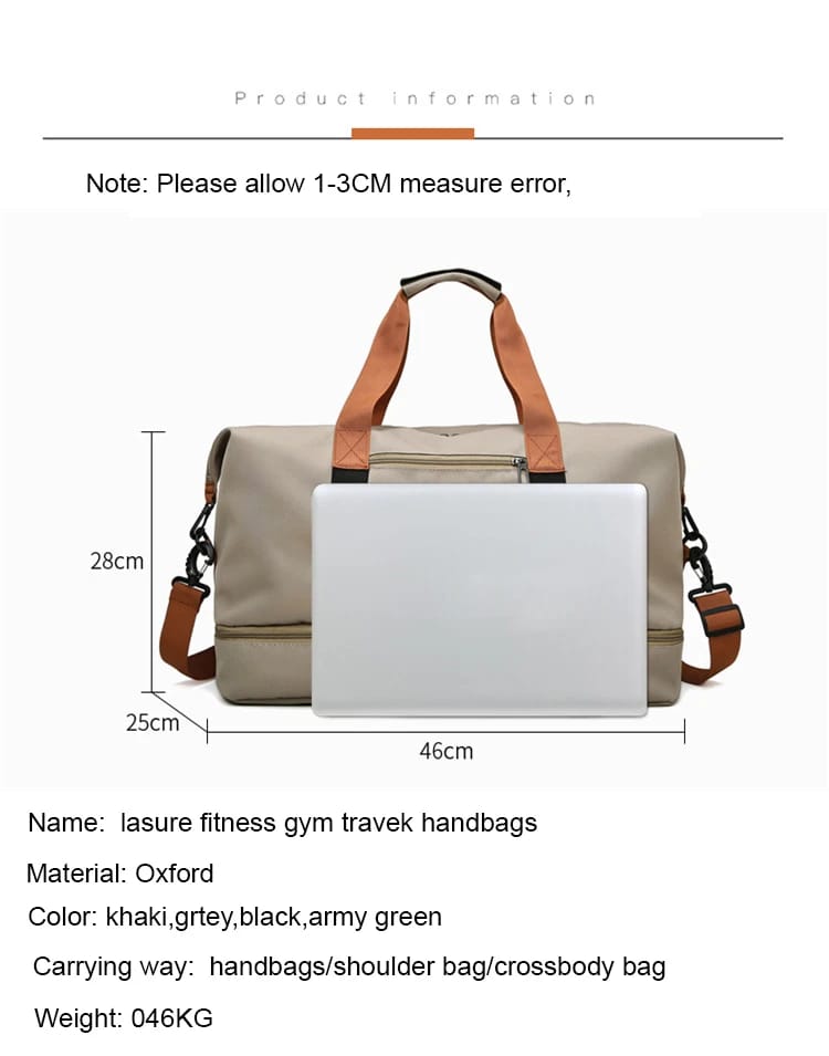 Large capacity waterproof expandable  duffle travel bag