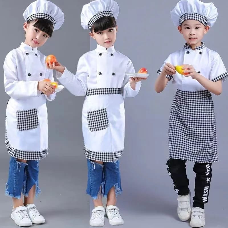 3pcs Children Professional Chef Costume