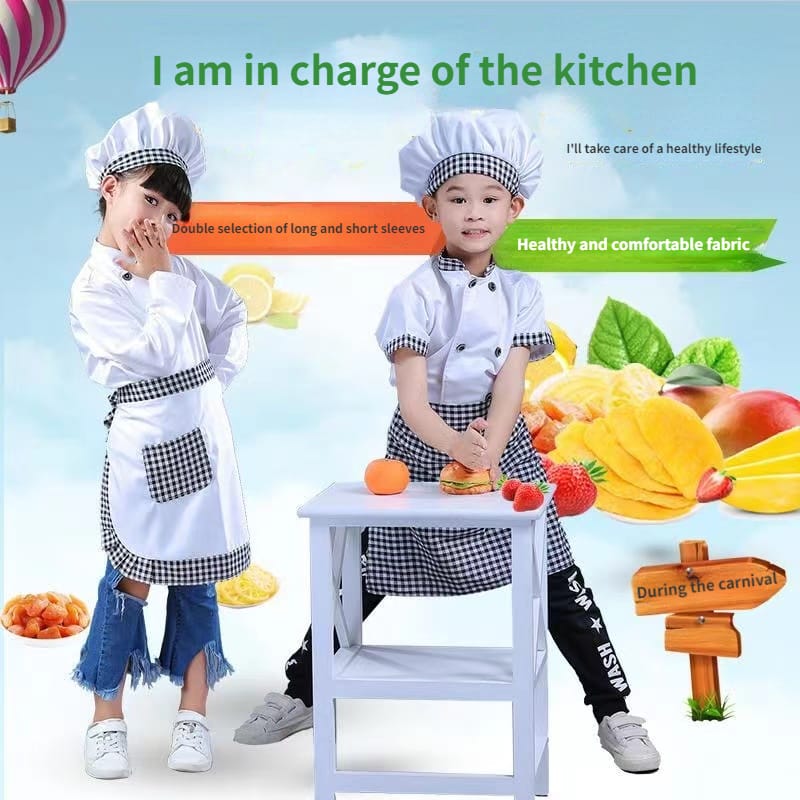 3pcs Children Professional Chef Costume (140cm)
