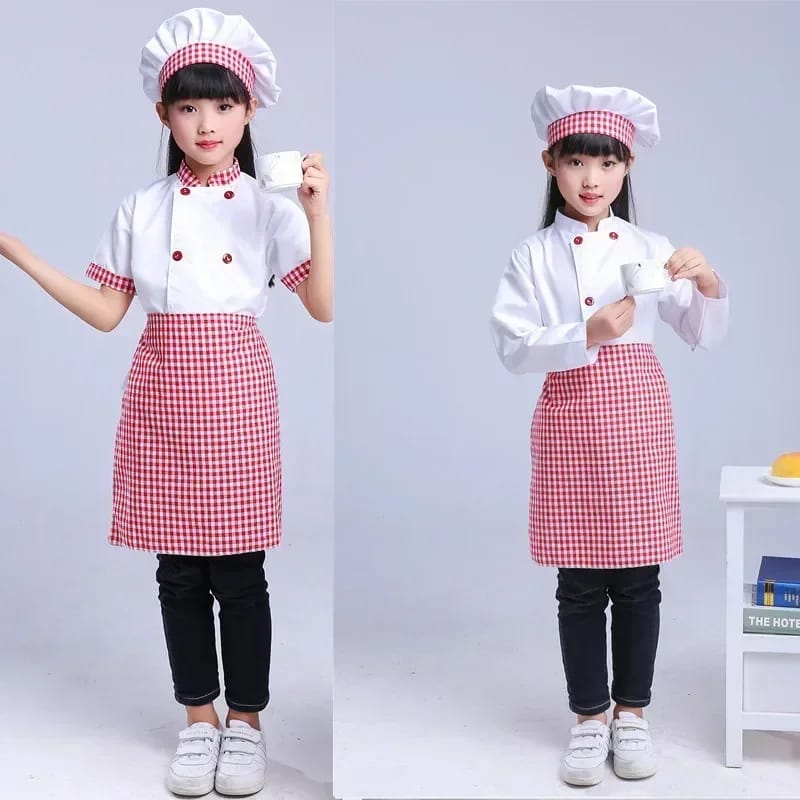 3pcs Children Professional Chef Costume (140cm)