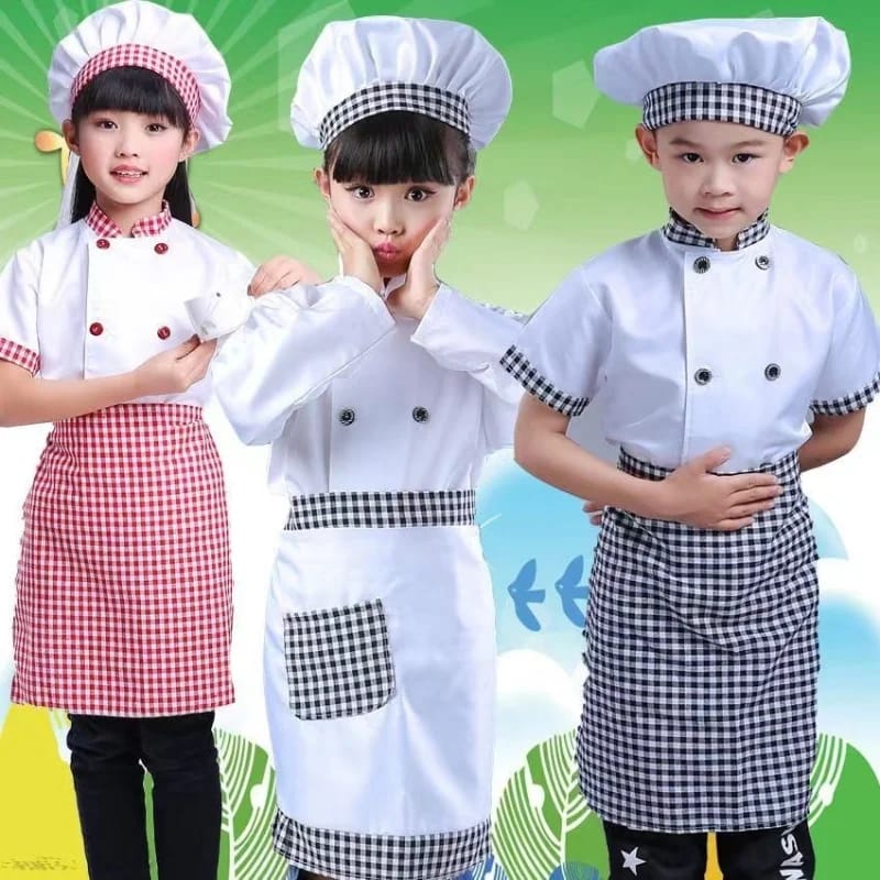 3pcs Children Professional Chef Costume(160cm)