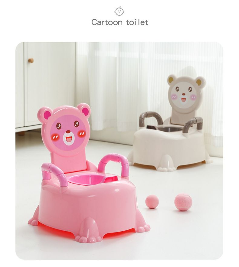 🪄🪄NEW In🍂✨️Bear shaped Portable baby training potty.🍇 Bear shaped Portable baby training potty 
🍇 Children folding backrest&armrest with soft sponge (padded) 
🍇 Panda design baby toilet potty