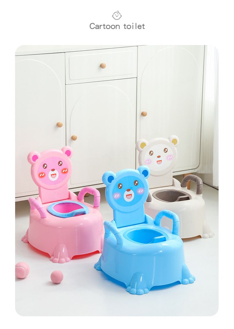 🪄🪄NEW In🍂✨️Bear shaped Portable baby training potty.🍇 Bear shaped Portable baby training potty 
🍇 Children folding backrest&armrest with soft sponge (padded) 
🍇 Panda design baby toilet potty