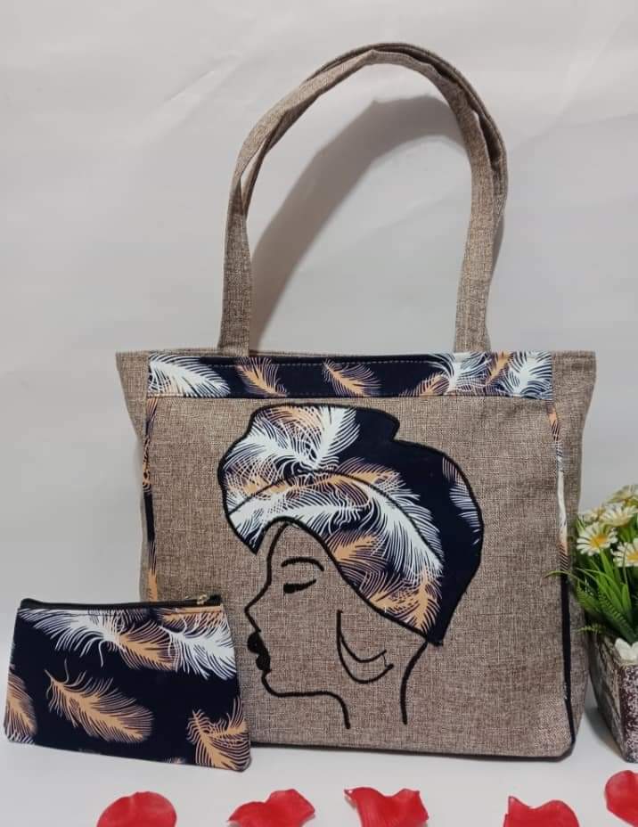 ladies african print custom made ankara shoulder handbag