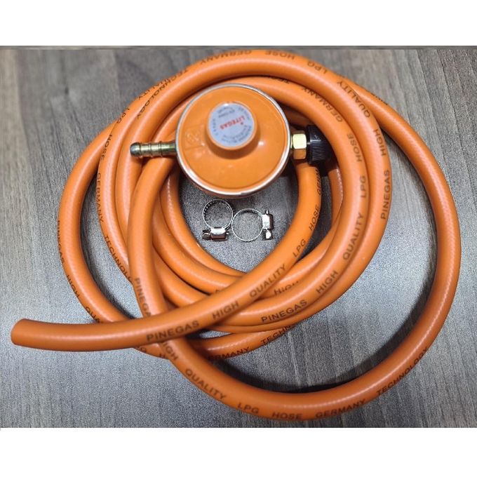6 Kg Gas Regulator And 2 Meters Gas Pipe + 2 Clips,