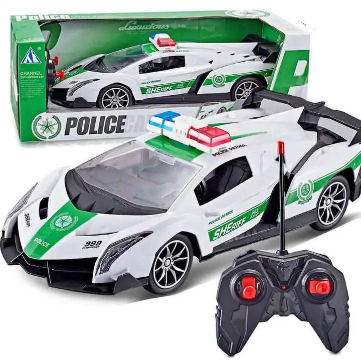 Remote controlled sheriff carSheriff Police Remote Control toy car Makes a great gift for birthdays, holidays, and special occasions High-quality toy police car in the shape of a Lamborghini Durable a